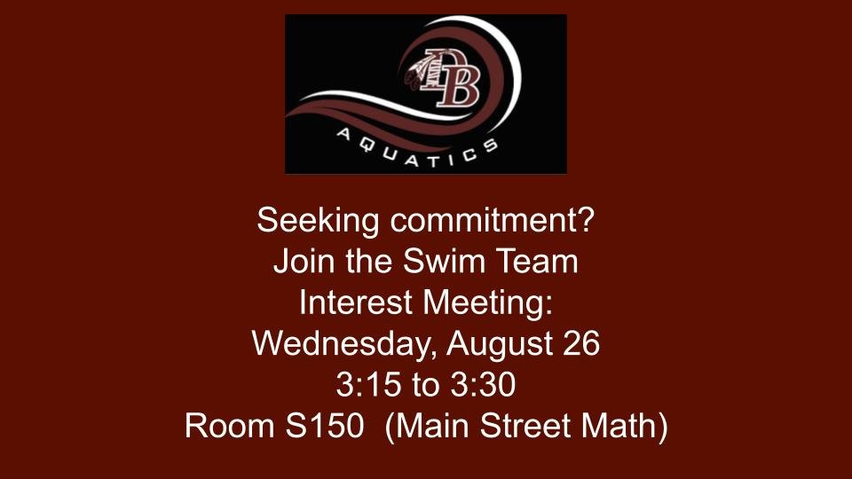 swim team interest meeting